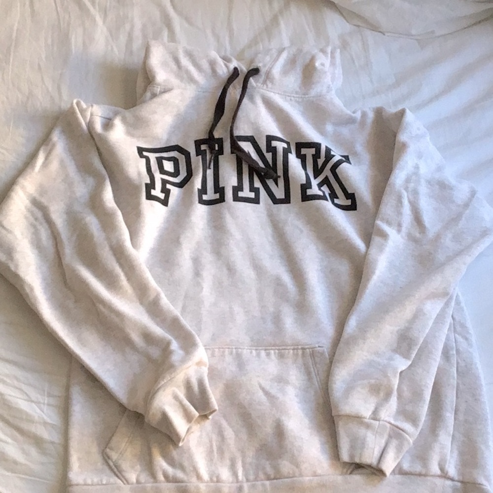 Gray PINK Hoodie